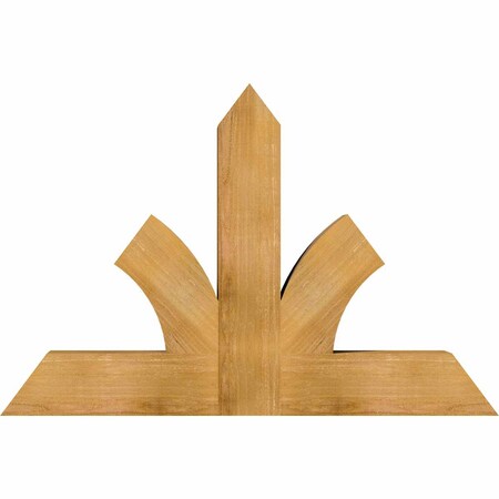 Ekena Millwork Richland Rough Sawn Timber Gable Bracket, Western Red Cedar, 48"W x 32"H x 6"D x 6"F, 16/12 Pitch GBW048X32X0606RIC00RWR
